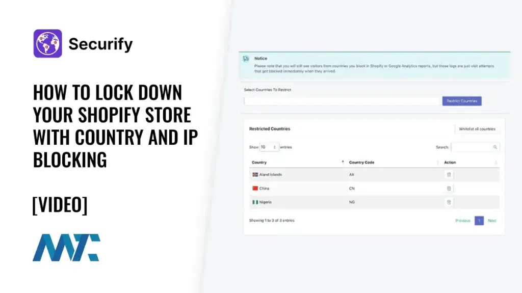 Securify: Block Shopify IP Addresses and Countries