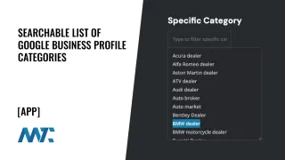 List of Google Business Profile Categories (Searchable)
