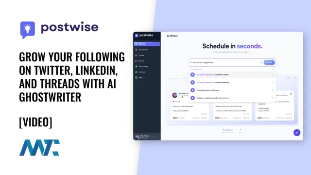 Postwise: Grow Your Following on Twitter, LinkedIn, and Threads With AI Ghostwriter