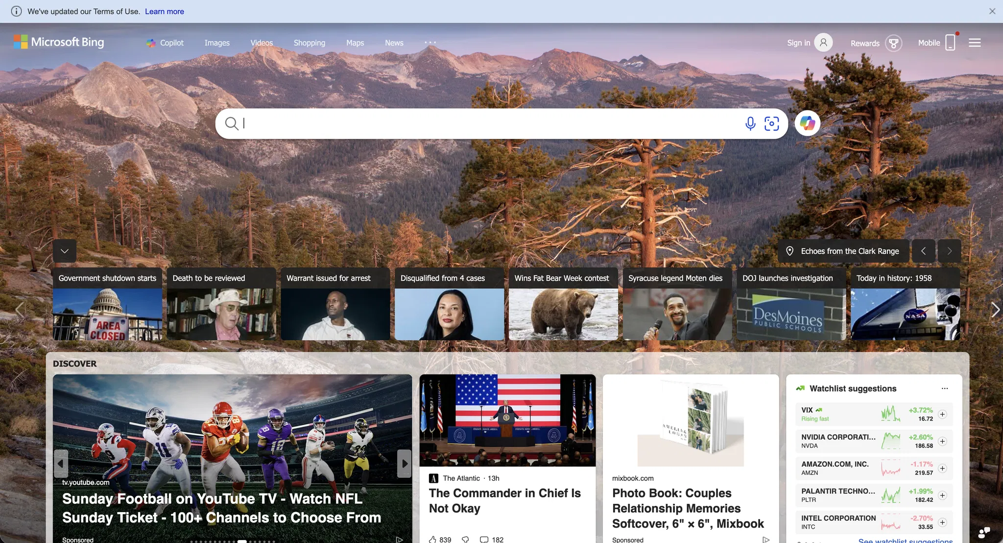 Bing Home Page Complexity