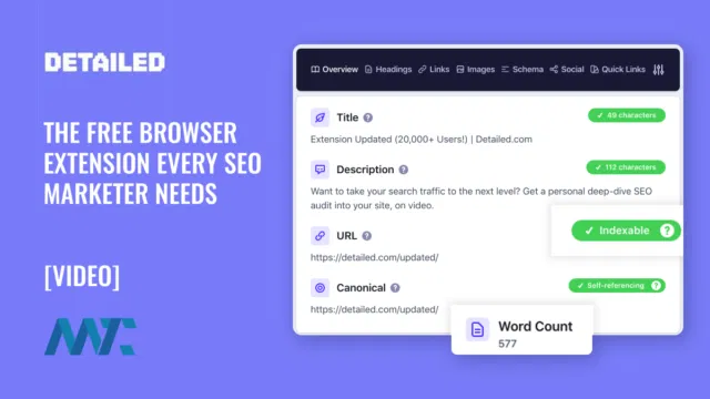 Detailed Free SEO Extension for Chrome and Firefox