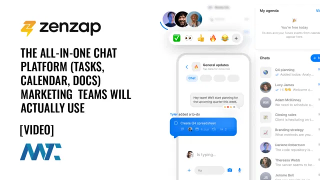 Zenzap: kõik-ühes vestlusplatvorm (ülesanded, kalender, dokumendid), mida turundusmeeskonnad tegelikult kasutama hakkavad Zenzap: kõik-ühes vestlusplatvorm (ülesanded, kalender, dokumendid), mida turundusmeeskonnad tegelikult kasutama hakkavad